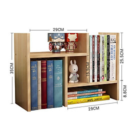 Kệ Sách Gỗ Lắp Ghép Để Bàn Học Gỗ MDF Dày 17 CM - Kệ đựng sách vở cho bé