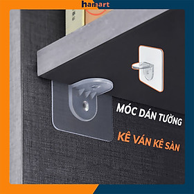 Mua COMBO 2 Móc Dính Tường Kê Sàn Hamart Dán Lót Ván Đỡ Kệ Chữ L KEO DÀY Chịu Lực 5KG KO KHOAN ĐỤC