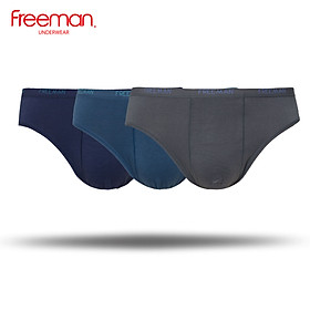 Combo 3 Quần lót nam Freeman size lớn 3XL, 4XL chất viscose mềm mịn, thoáng mát 6050