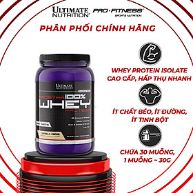 Whey Protein tăng cơ giảm mỡ Prostar 100% Ultimate Nutrition - Whey Isolate cao cấp hấp thụ protein (Hũ 907g)