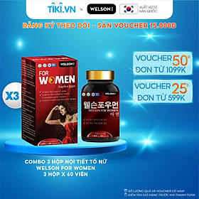 Combo 3 hộp viên uống nội tiết tố nữ Welson for Women hộp 60 viên