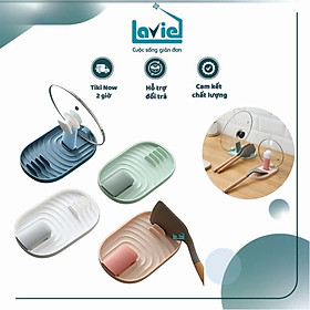 Mua Khay úp vung nồi  gác muôi  đũa khi nấu ăn hình TRÒN - dụng cụ nhà bếp tiện ích - giao màu ngẫu nhiên