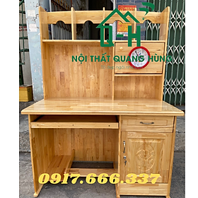 Mua BÀN HỌC SINH CÓ NGĂN KÉO BÀN PHÍM  KỆ ĐỂ CPU GỖ THÔNG  MÀU VÀNG 1M2 CHO BÉ HỌC TẠI NHÀ