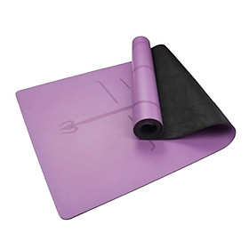 Thảm yoga định tuyến cao su PU dày 5mm(tặng túi đựng +Dây buộc thảm)