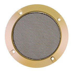 4 Inch Speaker Grills Cover Case with 4 pcs Screws for Speaker Mounting Home Audio DIY -124mm Outer Diameter Gold