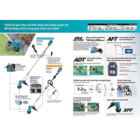 Mua MÁY CẮT CỎ DÙNG PIN 18V 300MM MAKITA DUR191LRT1 (01 ĐẾ SẠC NHANH – 02 PIN 18V 5.0AH) - HÀNG CHÍNH HÃNG