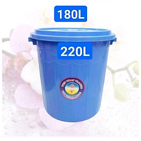 Mua Thùng Nhựa Tròn Có Nắp Đậy 180L 220L 67*52*79cm