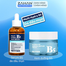 Combo Tinh chất da dầu mụn MULTI HYDRA B5 MAX SERUM và Kem dưỡng HYDRA B5 DERMA REPAIR CREAM (2 sản phẩm)