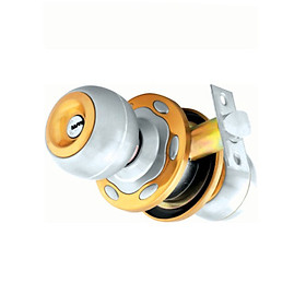 Ổ khóa cửa tay nắm tròn Việt Tiệp 04212 cò ngắn / cò dài, chất liệu inox màu trắng vàng dành cho các loại cửa thông phòng có chất liệu làm từ gỗ, nhựa, nhôm, sắt,..