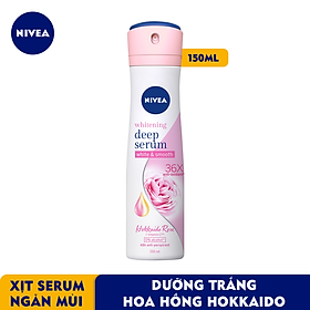 Xịt Ngăn Mùi Nivea Serum Trắng Mịn Hương Hoa Hồng Hokkaido (150ml) 85304