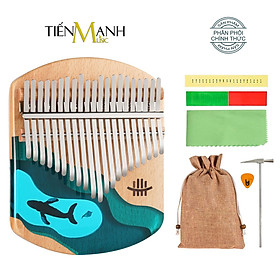 Đàn Kalimba Hluru Resin 21 Phím KW21 Hình Cá Heo, Voi - Acrylic Keo đổ nhựa Thủy Tinh hữu cơ trong suốt Hàng Chính Hãng- Kèm Móng Gẩy DreamMaker