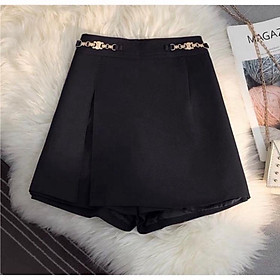 BIGSIZE 50-90KG Quần váy chữ A ngắn trên gối tuyết mưa đen quần đùi cạp cao bigsize đi biển dự tiệc dạo phố