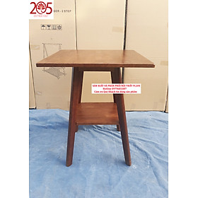 Mua Bàn trà cafe 2 tầng 60x60x73cm GỖ CAO SU 100% thương hiệu TC205 - màu tự nhiên