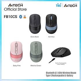 Mua  Tặng túi phụ kiện đựng cáp sạc  Chuột vi tính wireless bluetooth A4TECH FB10CS phiên bản silent - Hàng chính hãng