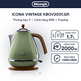 Mua  Hàng chính hãng  Ấm đun nước siêu tốc DeLonghi Icona Vintage KBOV2001 (BG/ GR)