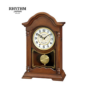 Đồng hồ để bàn Nhật Bản Rhythm CRJ756NR06 - Kt 21.2 x 34.3 x 10.8cm, 1.56kg Vỏ gỗ dùng PIN.