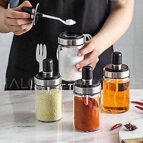 Mua Hũ Đựng Gia Vị Kèm Muỗng Cực Xịn