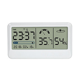 Comfort Temperature and Humidity Clock Digital Hygrometer Indoor Thermometer Humidity Monitor Calendar Smart Home with LCD Screen