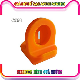 Mua Giá đỡ chân đế sạc dành cho đồng hồ thông minh Apple Watch 7/6/5/4/3/2/1 silicon hình trứng - Cam