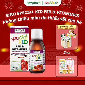 SPECIAL KID FER & VITAMINES - Siro Bổ sung sắt và các vitamin C, B2, B9, B12 - Giúp giảm thiếu máu do thiếu sắt - Nhập khẩu Pháp (125ml)