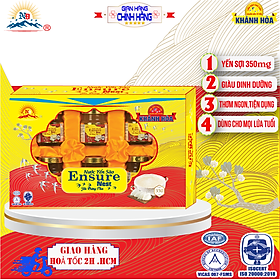 Yến Chưng Đường Phèn Ensure Nest 350mg Hộp Đỏ - Yến Nguồn Gốc Yến Khánh Hòa 6 hủ /70ml