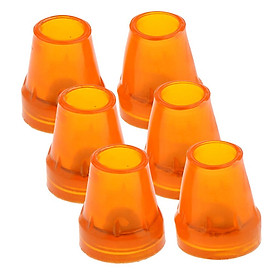 6 Pieces Anti Slip Rubber Tip For Cane Walking Stick Crutches Chair 7/8 Inch Orange