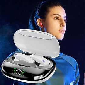 Wireless Earbuds Headphones in Ear Built in Mic LED Digital Display Compatible with IOS/Android for Sport Running Gaming IPX5 Waterproof