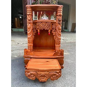 Mua bàn thờ thần tài ông địa 42 x 68cm  bàn thờ gỗ hộp đèn   bàn thờ ông địa