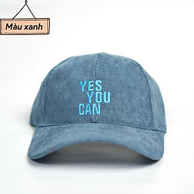 Mũ lưỡi trai ️ Nón kết thêu chữ Yes You Can phong cách Ulzzang form unisex nam nữ N06