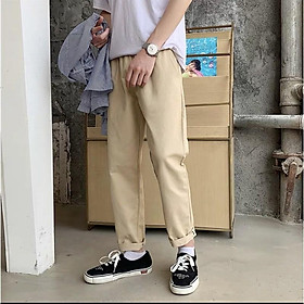 Quần Kaki Baggy Nam Nữ KAKI Ống Suông Unisex - Kiểu quần kaki đen và kem