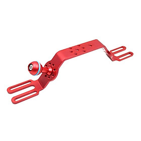 Aluminum Alloy CNC DSLR Camera Handle Grip Stabilizer Hand Grip Mount with Ball Head - Red