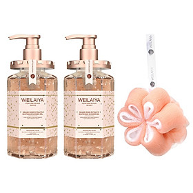 Combo 2 chai sữa tắm trắng da cánh hoa hồng Damask Weilaiya Grand Rose