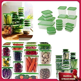 Bộ 17 Hộp Đựng Thực Phẩm Đa Năng Chất Liệu Nhựa Cao Cấp - Tiện Dụng - An Toàn Cho Sức Khỏe - An Toàn Khi Sử Dụng Với Lò Vi Sóng - Miễn Phí Vận Chuyển