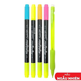 Vỉ 4 Bút Dạ Quang 2 Đầu VHL105 + Tặng 1 Bút Chì