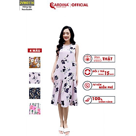 Đầm Nữ CARDINA Chất Lụa Mango Cao Cấp Sát Nách Dáng Suông Bèo Họa Tiết Trẻ Trung 2VM01