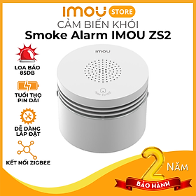 Cảm biến khói Imou ZS2 - Smoke Alarm IMOU ZS2, phát hiện và báo động khói, cảnh báo cháy, tích hợp chuông báo - Hàng chính hãng