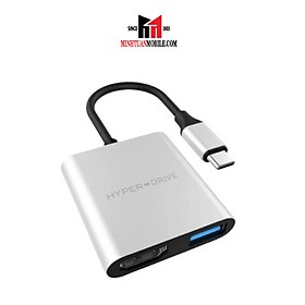 Mua Hub chuyển đổi HyperDrive 3 in 1 Type-C 4K HDMI HD259A-Silver Hàng Chính Hãng