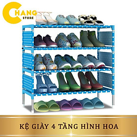 Kệ Gìay 4 Tầng Hình Hoa Mẫu Mới Thiết Kế Độc Đáo