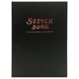 Sổ vẽ khâu gáy a4 80 tờ sketch book - zen art 8720 - màu đen