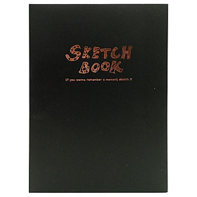 Hình ảnh Sổ Vẽ Khâu Gáy A4 80 Tờ Sketch Book - ZEN art 8720 - Màu Đen