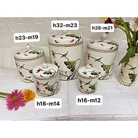 Mua Hũ muối dưa cà sứ Bát Tràng 1/1.5/4/5/8 lít (hoạ tiết mới)