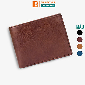 Ví nam, bóp nam da bò sáp Bụi Leather V108 - Bảo hành 12 tháng