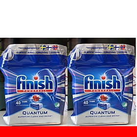 Viên rửa chén bát FINISH Quantum túi 54 viên - Hương Chanh