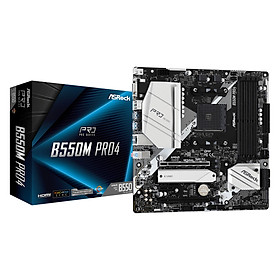 Bo mạch chủ Mainboard ASRock B550M Pro4 Supports 3rd Gen AMD AM4 Ryzen - Hàng Chính Hãng