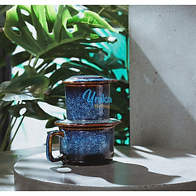 Mua Bộ phin cafe xanh hoả biến cao cấp - Phin pha cafe gốm Bát Tràng