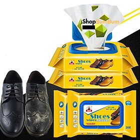 Khăn Giấy Lau Giày SHOES Hộp 30 Tờ Siêu Sạch - GDHN Loại Tốt