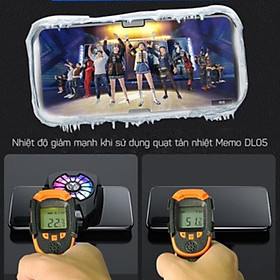 Quạt Tản Nhiệt Điện Thoại Chơi Game MEMO DL05 Có Sò Lạnh Dành Cho Game Thủ - Hàng Nhập Khẩu