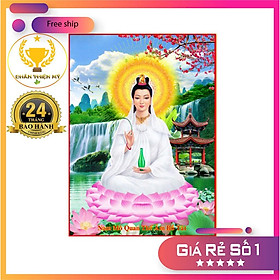 Tranh Điện Phật Bà Quán Thế Âm Bồ Tát Ngồi PL12