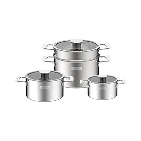 Bộ nồi Inox liền khối Elmich Hera EL-8132IN size 16, 20, 22, xửng hấp 22cm