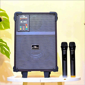 Mua Loa kéo Kiomic K99 - Loa kéo di động bass 2 tấc - Tặng kèm 2 micro không dây - Loa xách tay du lịch - Đầy đủ kết nối